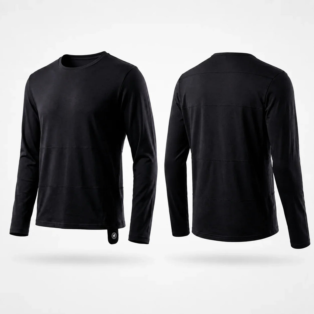 Verwarmd thermoshirt heren voor- en achterkant