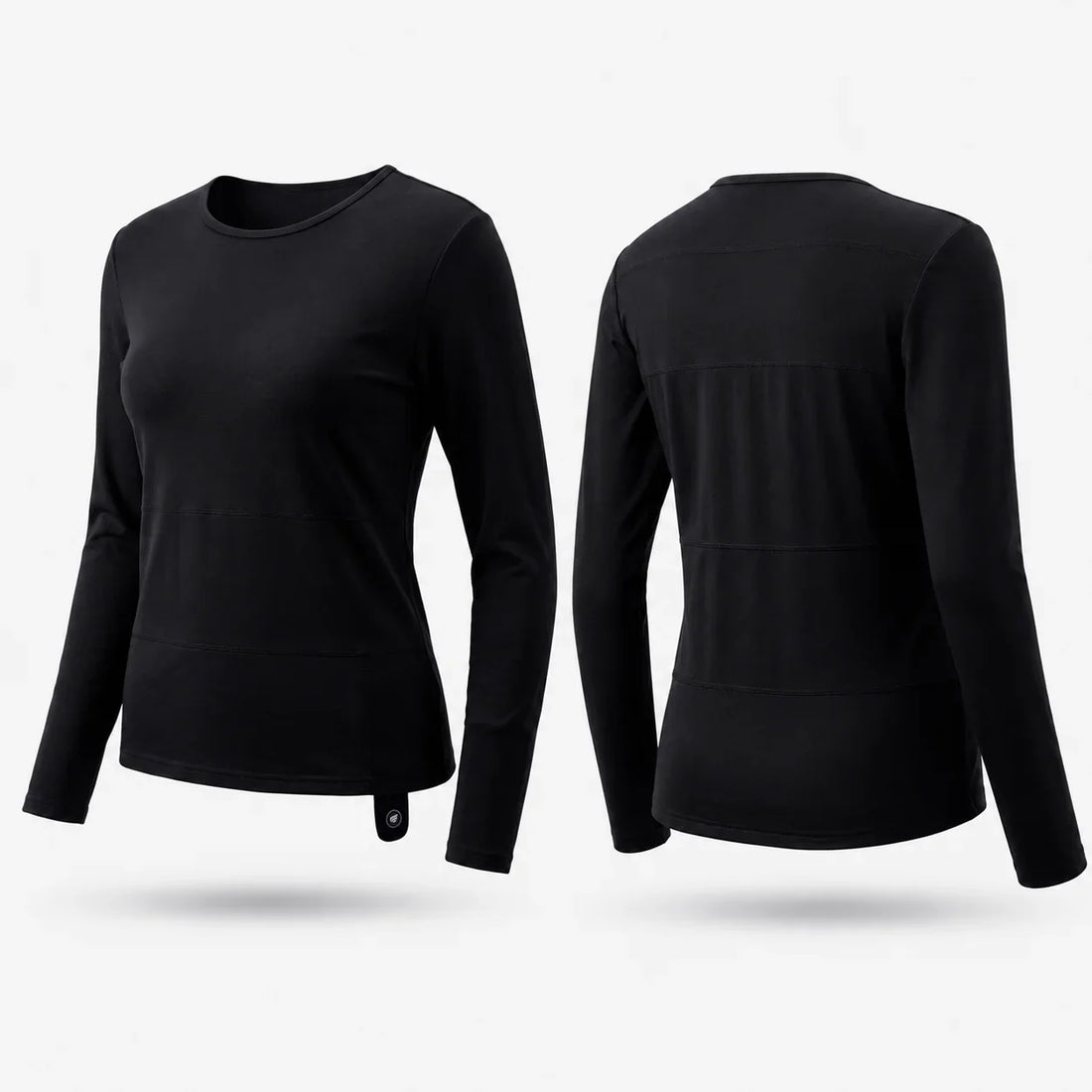 Verwarmd thermoshirt dames voor- en achterkant