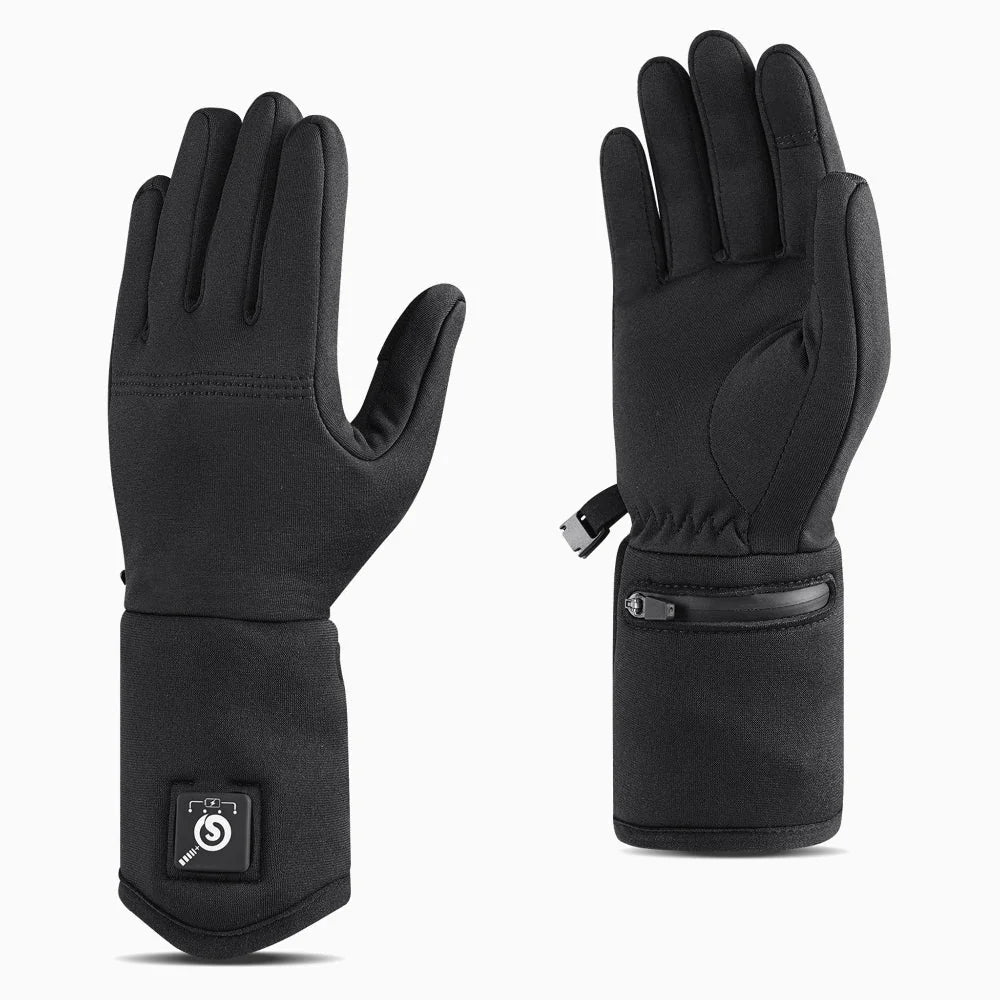 Savior Heat S13 dunne verwarmde onderhandschoenen zwart